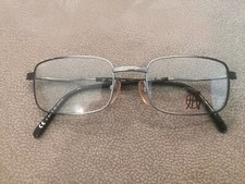 Jean Paul Gaultier JPG Vintage SQUARE Eyeglasses Frames 57-7104 SilverBlack 50