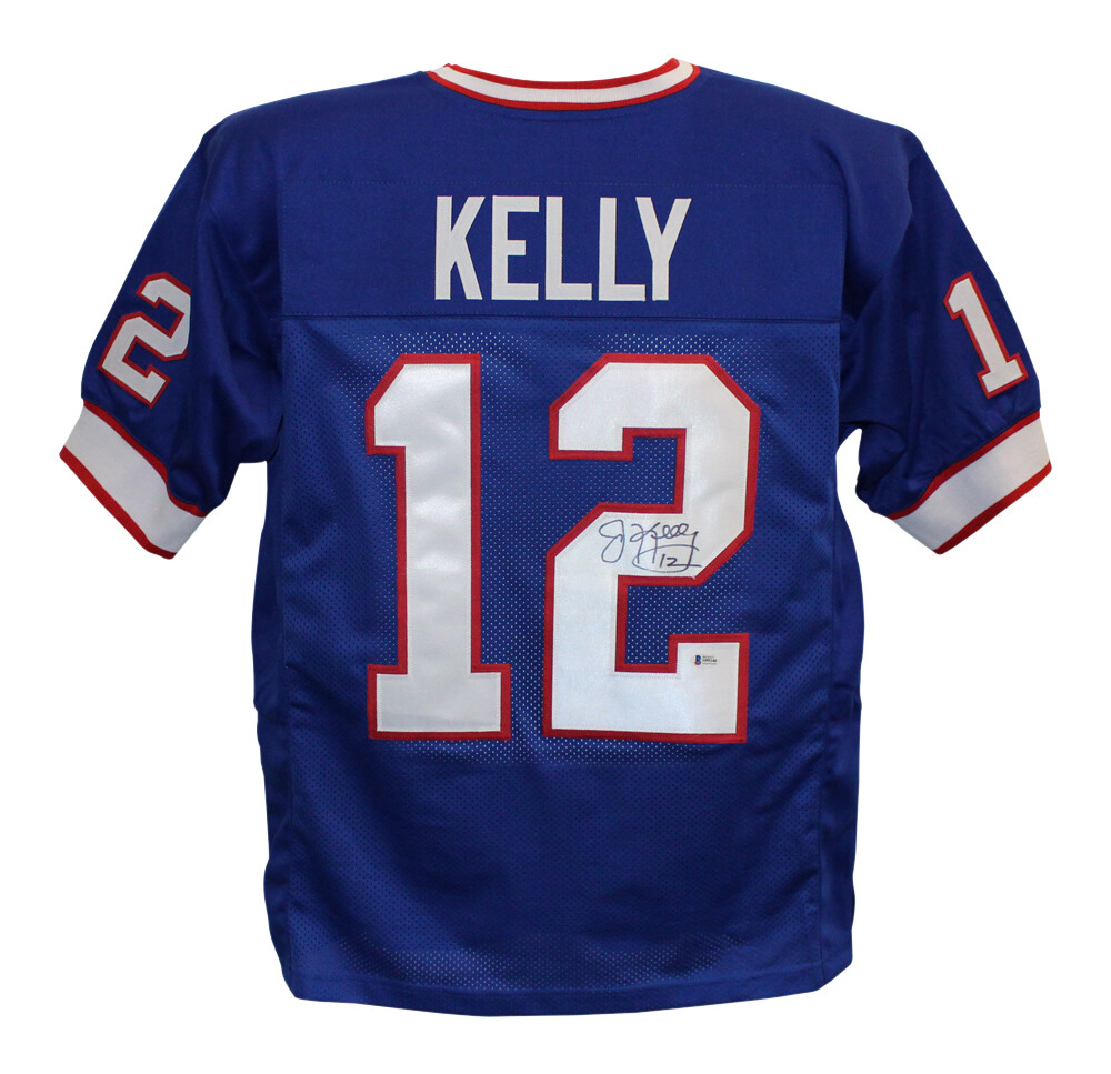 Jim Kelly Autographed Signed Pro Style Blue Jersey Beckett 