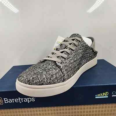 BARETRAPS Liam Casual Sneakers Men's 11 Felt Grey Round Toe Lace-up NIB