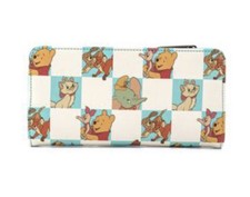 Loungefly Disney Classics Checkered Wallet FOX AND THE HOUND POOH MARIE DUMBO