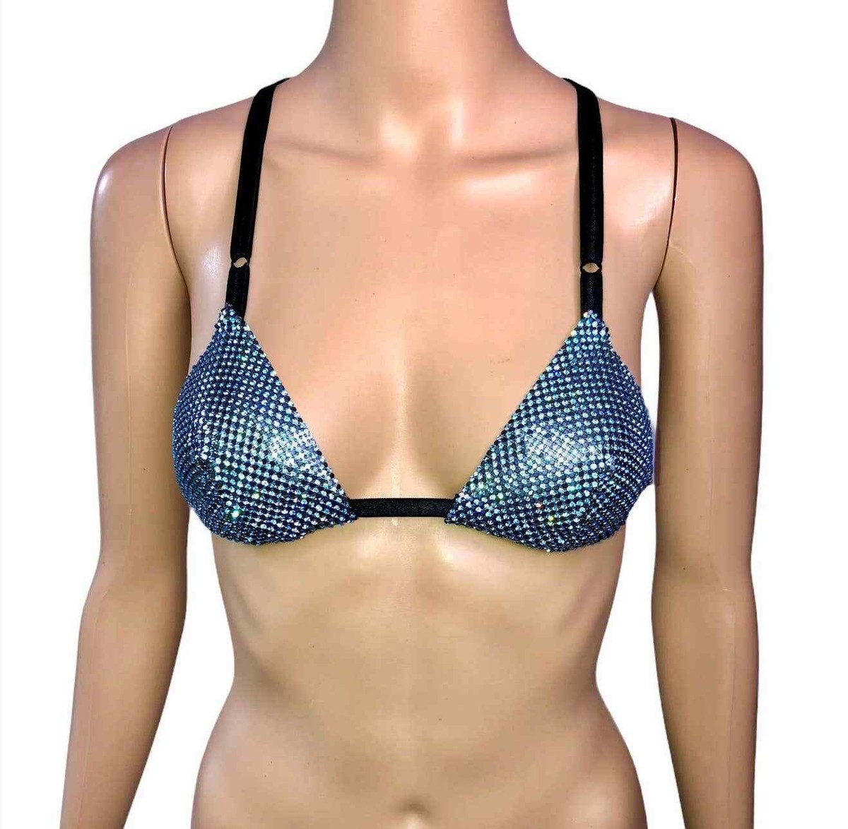 Dolce & Gabbana S/S 2000 Runway Crystal Metal Mesh Blue