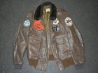  Original G-1 Fliegerjacke Leder Gr. 40 Taskmaster H-3 Sea King Patches