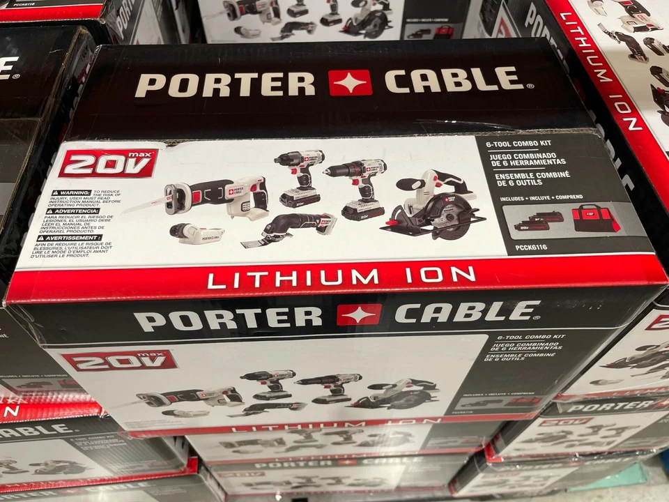 PORTER CABLE PCCK6116 20V Drill/Driver Lithium Ion 6-Tool Combo w/ 8 Accesso Kit - Image 2 of 4