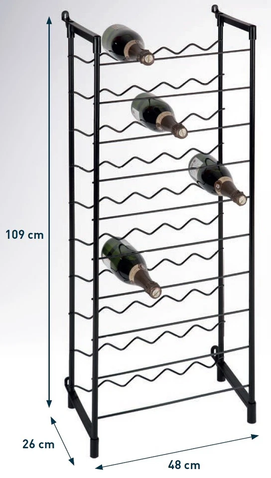 CANTINETTA SCAFFALE PORTABOTTIGLIE BOTTIGLIE VINO FERRO PLASTIFICATO 50 POSTI - Immagine 2 di 4