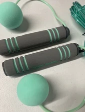 Ropeless Jump Rope Fitness Weight Training Cordless - Attachable Rope Included