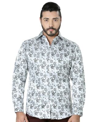 Camisa Casual M/Larga Spcls Centenario 100% Microfiber Blanco ID 41172 