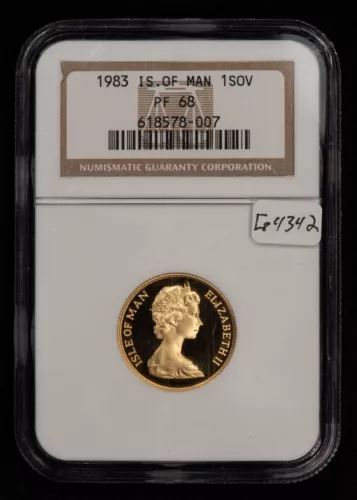 1983 Isle of Man Sovereign Gold Coin Proof - NGC PF 68 - .2355 AGW - G4342