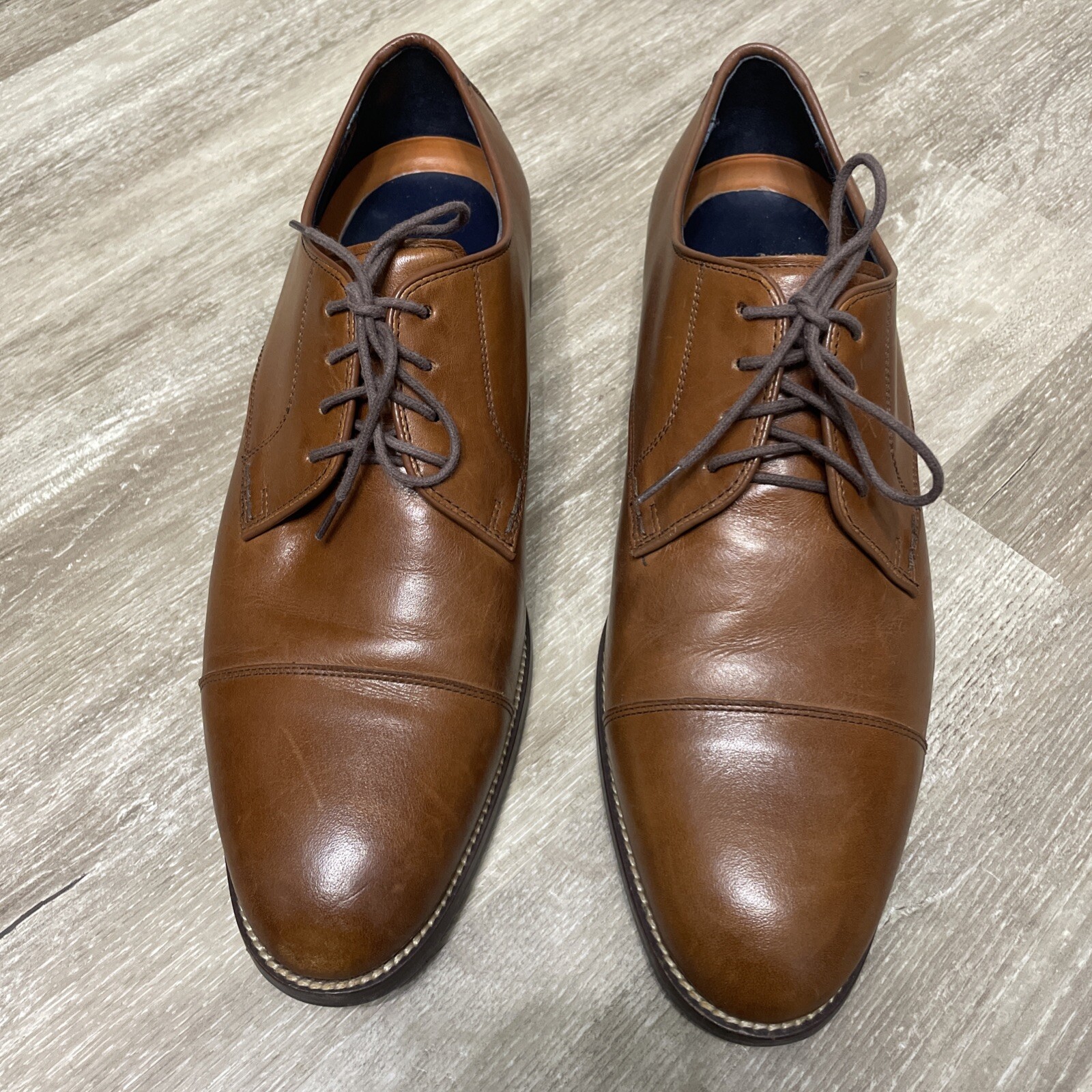 SAOLA Scarpe eleganti Cole Haan Cap Toe Oxford da uomo taglia 10 5 W C11632 marrone abbronzatura