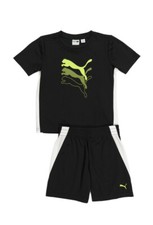 PUMA Toddler Boy 2pc Active Tee And Short Set Black 4T