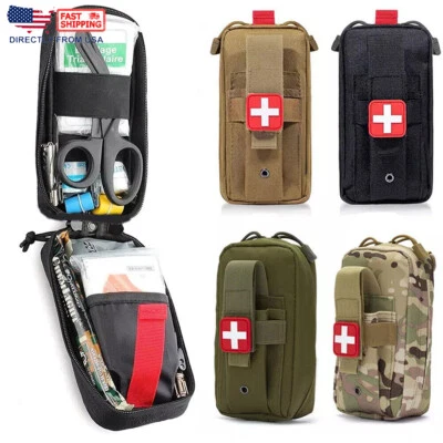 IFAK Trauma First Aid Kit - EDC Tactical Molle Medic Pouch Emergency EMT Med Bag