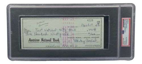 Stan Musial St. Louis Cardinals Signed Bank Check PSA/DNA 85025567 - Picture 1 of 2