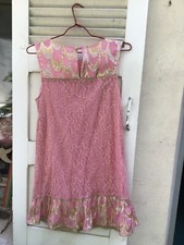 Robe Cuir & Daim Rose Manoush - Taille S (34-36) - Style Mini Courte - Occasion Très Bon état