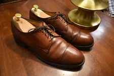 Allen Edmonds Fairgate  Brown Cap Toe Derby Leather Men US 11 B Saphir Treated