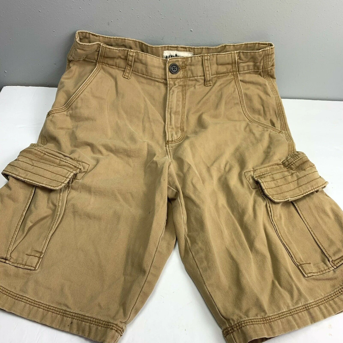 Urban Pipeline Khaki Cargo Shorts size 30 Men Longer Length 11.5