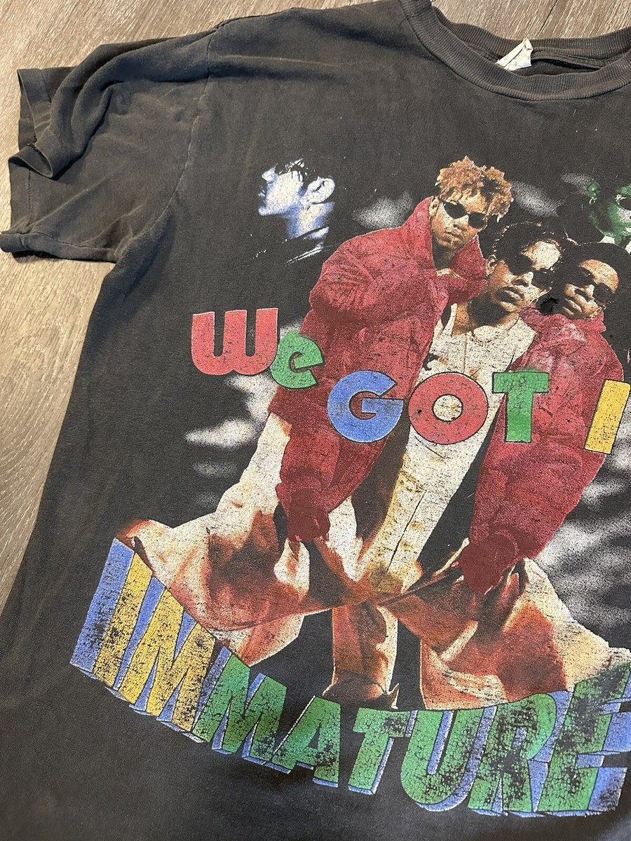Vintage Top Tag Immature Bootleg Rap Tee R&B T-Shirt Lot Tee Vintage Top Tag Immature Bootleg Rap Tee R&B T-Shirt Lot Tee