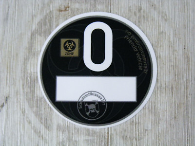 Feinstaubplakette Umweltplakette O schwarz Oldtimer Youngtimer Motorsport US V8