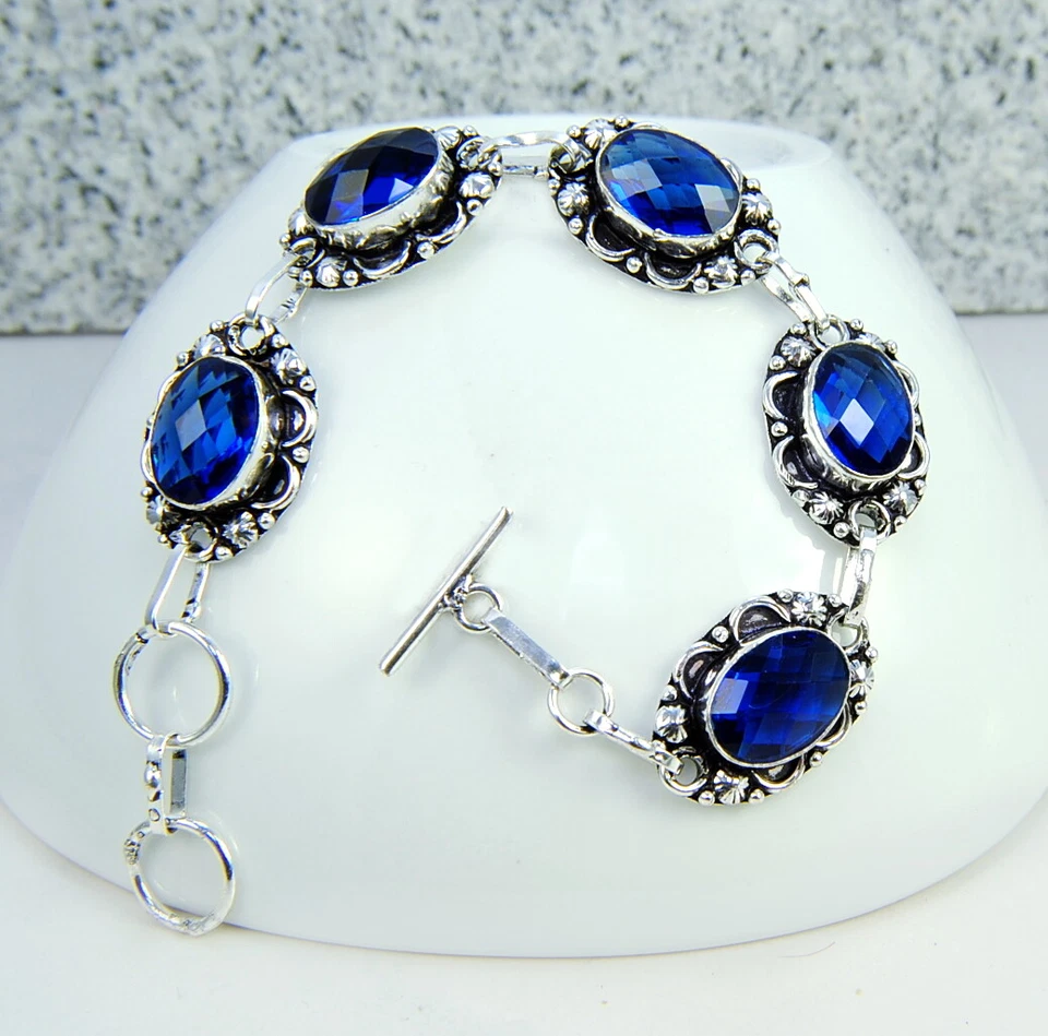 Damen-Armband hervorragende Armband Edelsteine Iolith Filled Sterling Silber 925 - Bild 2 von 2