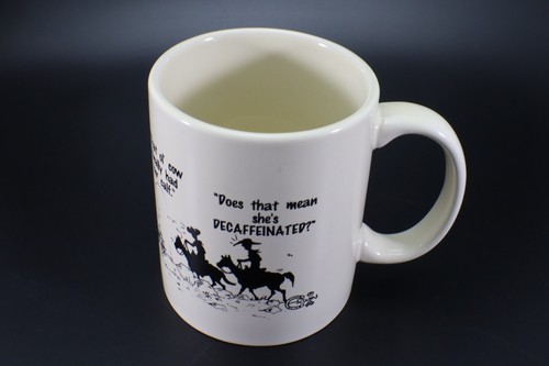 Erwin Cowboy Cartoon Coffee Mug THAT OL’ COW FINALLY HAD HER CALF Ceramic - Picture 3 of 8