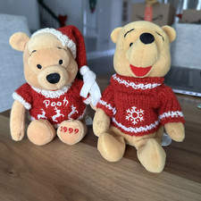 Disney Winnie the Pooh Winter Sweater Mini Bean Bag 8" Plush - 1999 and Bonus