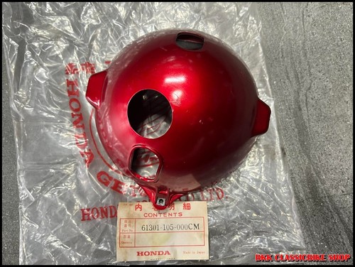 NOS CB100 CB125 CL125 CL100 SL90 SL100 SL125 XL100 XL125 HEADLIGHT CASE Red - Picture 2 of 16