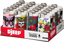 Lot of 24 Djeep Tattoo Collection Lighters LD1P24G