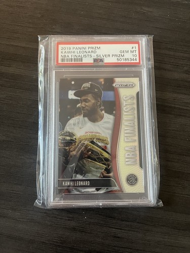 2019 Kawhi Leonard Panini Prizm NBA Finalists Silver PSA 10 Gem Mint ...