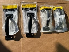 STANLEY # 81-0595 4 NEW BLACK DOOR PULL HANDLES 7 -7/8