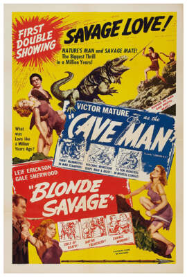 One Million BC - 1940 - Vintage Movie Poster