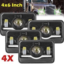 4PCS 4X6" LED Headlights Hi-Lo Beam For Buick Regal 1982-1987 Riviera 1975-1985