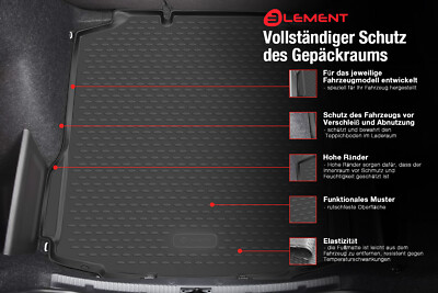 Passgenaue ELEMENT Kofferraummatte für CHRYSLER Pacifica,2017-2018,minivan,1 tl.
