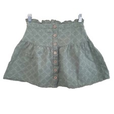 Flared Mini Skirt with Button Detail - Size Small