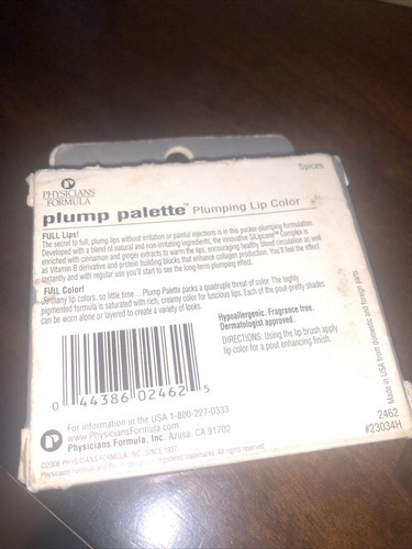 Physicians Formula Plumping Lip Color Plump Pallete SPICES 2462 - Picture 3 of 3