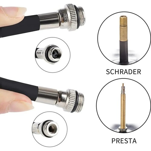 Mini Fahrradpumpe tragbar Fahrrad Reifenpumpe Handpumpe Schrader Presta Valve UK - Bild 5 von 9