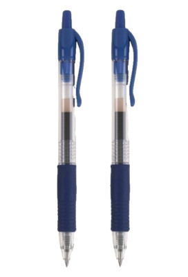 Pilot G2 Retractable Gel Ball Point Pen .5mm X-Fine Blue 2/Pk Office School Home