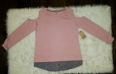 Womens MEDIUM COLD SHOULDER SWEATSHIRT  RUFF HEWN