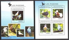 STA658 Guinea 2014 MNH 2 Sheets High CV Birds Pigeons Doves