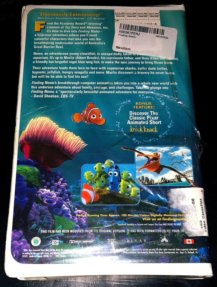 Finding👀Nemo 🐠 🐟 (VHS📼2003⏰) Factory🏭Sealed🤐NEW✅ - Image 2 of 4