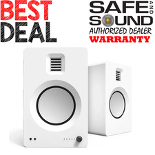 Kanto TUK Powered Bookshelf Speakers  Bluetooth  USB- DAC Pair  Matte White