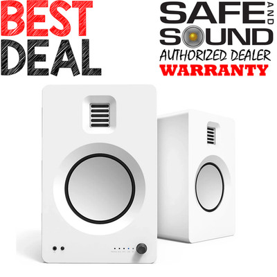 Kanto TUK Powered Bookshelf Speakers + Bluetooth & USB- DAC (Pair) | Matte White