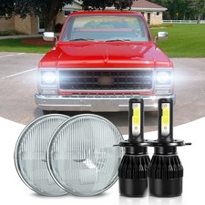 2x 7 Inch Round Led Headlights High Low Beam Sealed For 1967-1972 Chevy C10 A