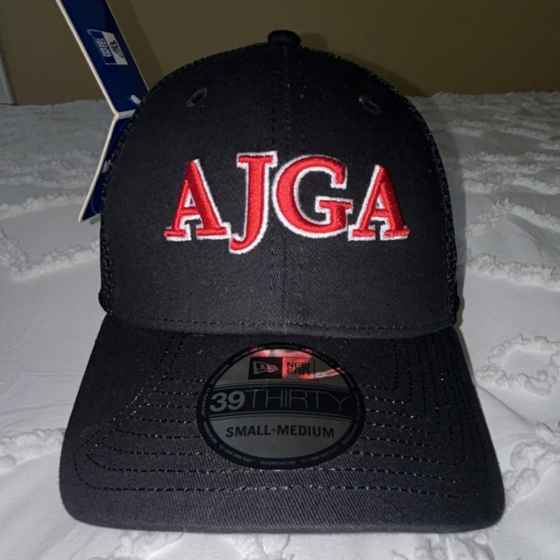 BNWT New Era MagnaCap AJGA Black / Red Magnetic bill Golf Hat S-M w/ ball marker