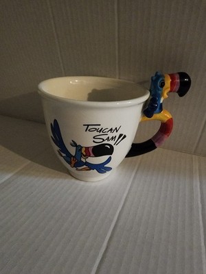 Kellogg Toucan Sam Fruit Loops Cereal 2002 Coffee Tea Cup Mug Bowl Vtg Rare NWOT