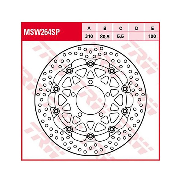 Trw Bremsscheibe 5,5 Mm Ohne Abe (FüR: Kawasaki ZX-10R Ninja ZXT00F 10 Vorne )-image