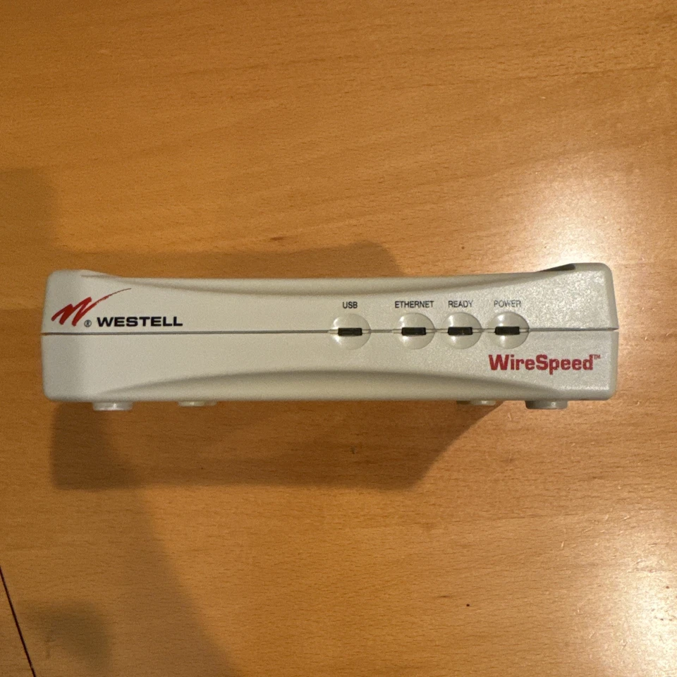 Módem Westell WireSpeed B90-210015-04 Ethernet USB DSL - 2 adaptadores pwr Foto 2 de 4