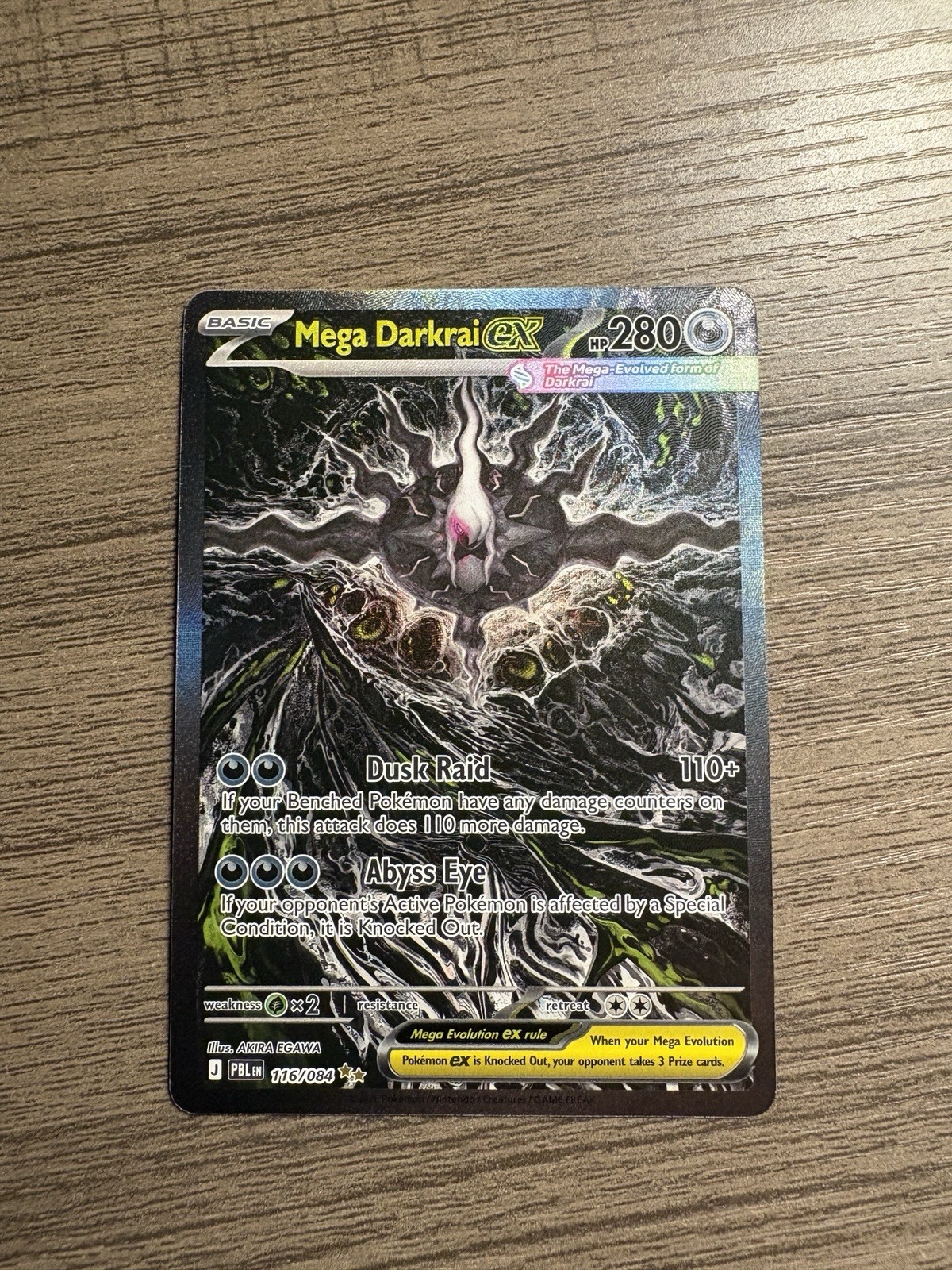 Mega Darkrai ex 116/084 Me05: Pitch Black Holo