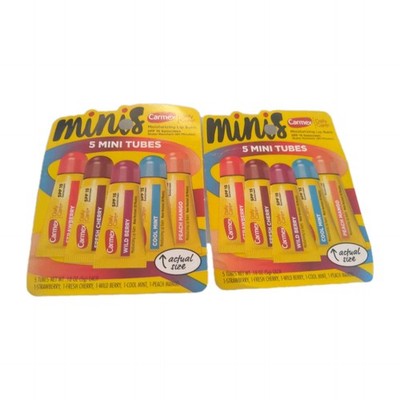 CARMEX Minis Mini Tubs Moisturizing Lip Balm 5 Flavors SPF 15 NEW Lot Of 2 New