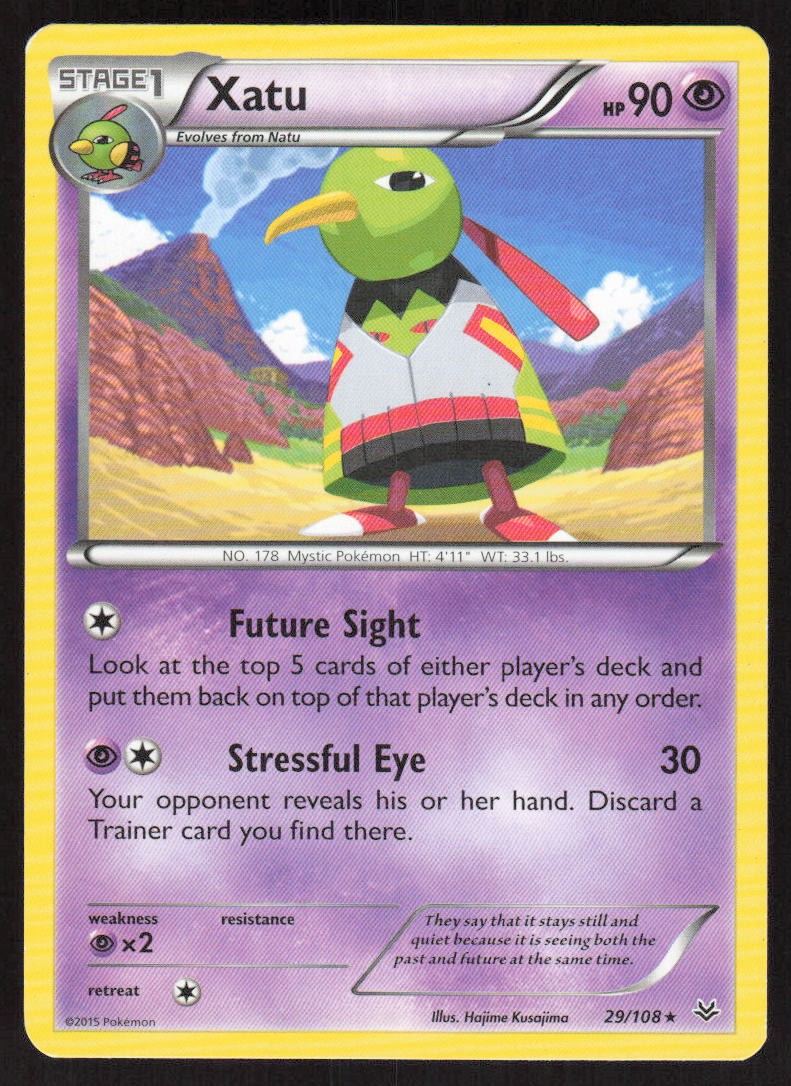 Pokemon Xatu Rare 29/108 XY - Roaring Skies LP