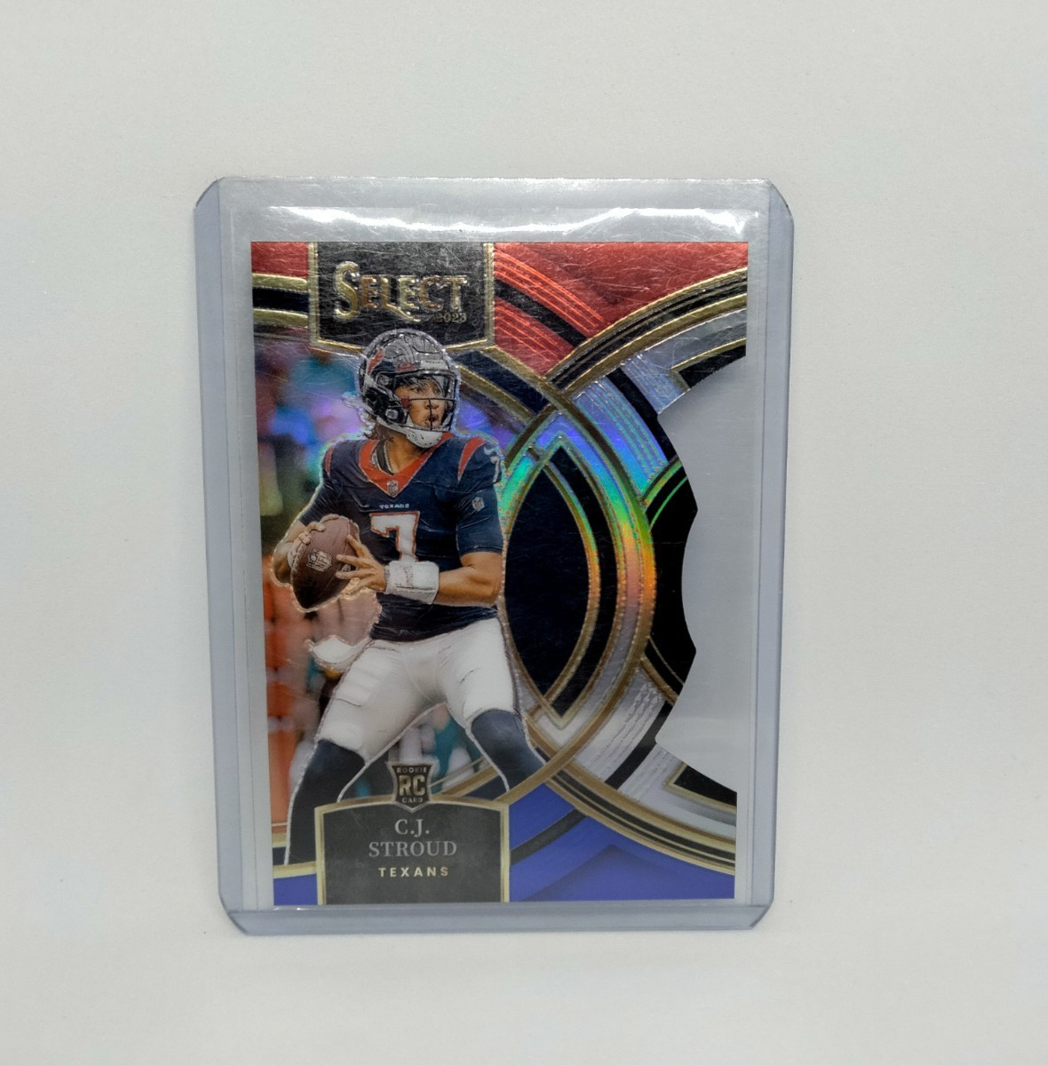 2023 Panini Select C.J. Stroud #183 Red & Blue Prizm Die-Cut Premier Level RC