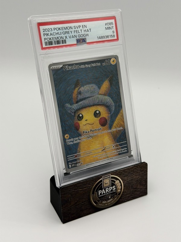 The Pokémon Company 2023 Pikachu Grey Felt Hat SVP Promo #085 PSA 9