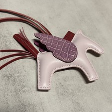 Hermes Pegase PM Pegasus White/Pink Horse Bag Charm Bag Accessory Paris Made